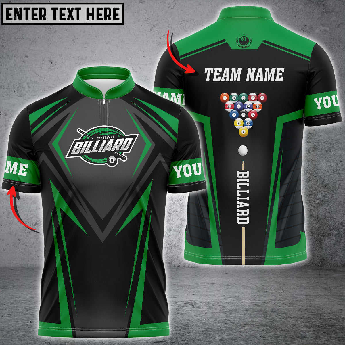 BlueJose Billiards Personalized Name, Team Name Unisex Shirt (More Color Options)