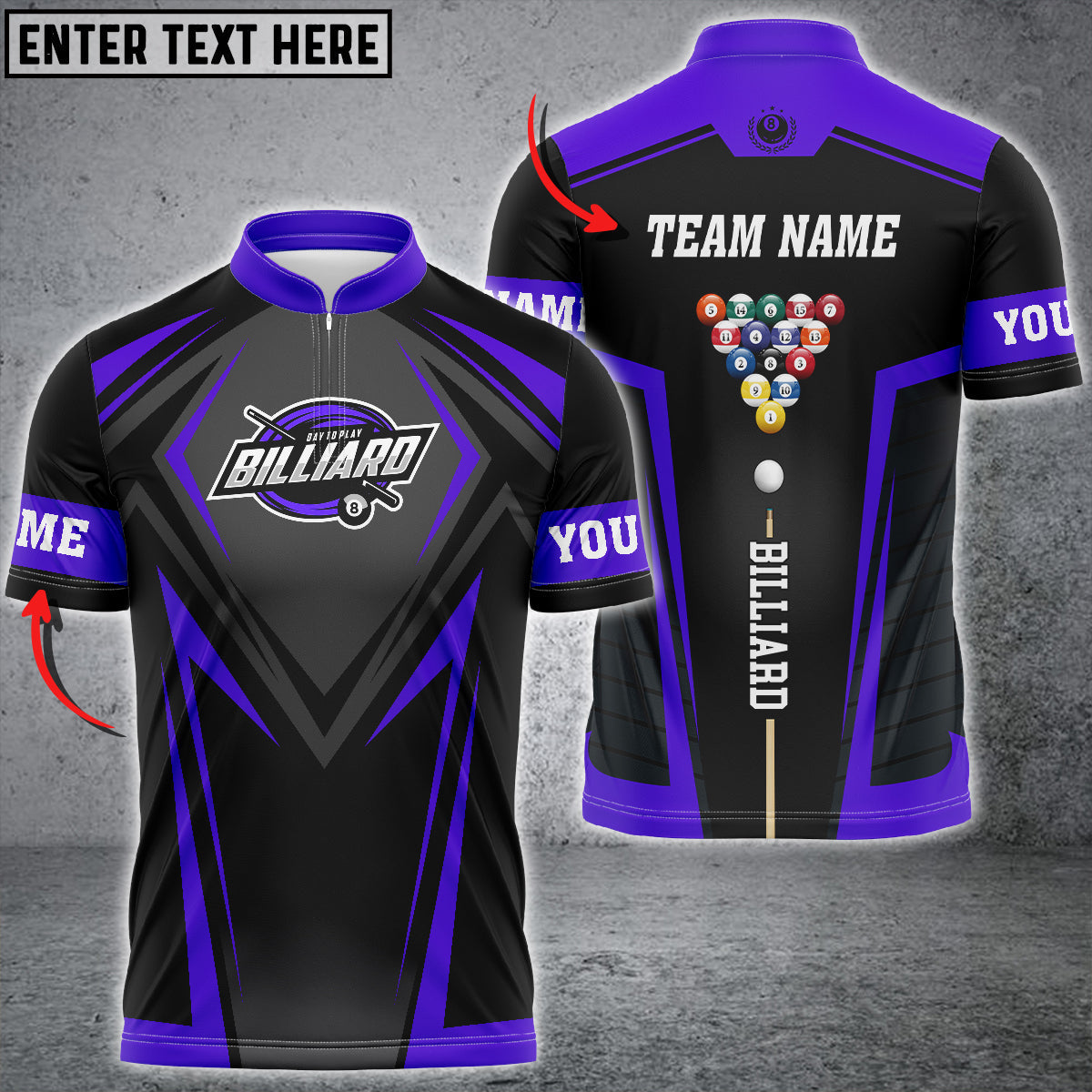 BlueJose Billiards Personalized Name, Team Name Unisex Shirt (More Color Options)