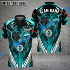 BlueJose Billiards Ball 8 Thunder Space Dragon Personalized Name Shirt (6 Colors)