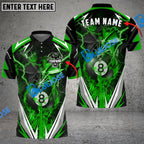 BlueJose Billiards Ball 8 Thunder Space Dragon Personalized Name Shirt (6 Colors)