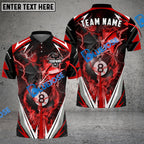 BlueJose Billiards Ball 8 Thunder Space Dragon Personalized Name Shirt (6 Colors)