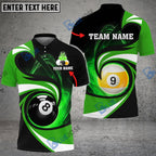 BlueJose Billiards 8 Ball & 9 Ball Stormeye Personalized Name, Team Name Unisex Shirt (6 Colors)