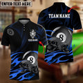 BlueJose Billiards Ball 8 Skulls Personalized Name, Team Name Unisex Shirt (6 Colors)