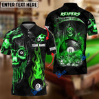 BlueJose Billiards Ball 8 Reapers Game Over Personalized Name, Team Name Shirt (6 Colors)