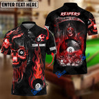 BlueJose Billiards Ball 8 Reapers Game Over Personalized Name, Team Name Shirt (6 Colors)