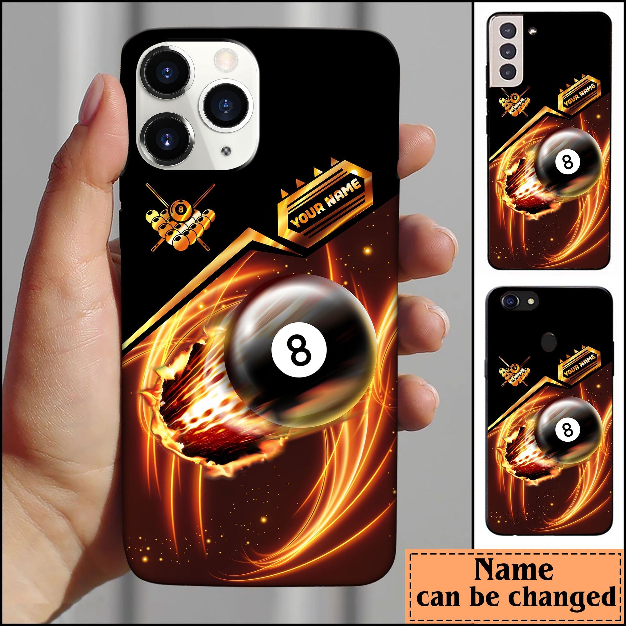 BlueJose Billiards Ball 8 Ball 9 Personalized Name Phone Case