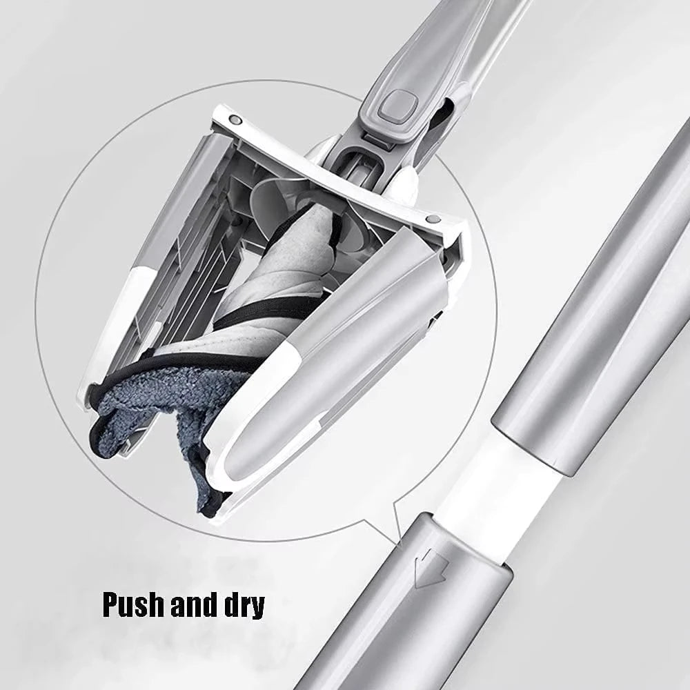 Floor Mop X-Shaped Microfiber Mop Floor Cleaning Mop 360° Rotating Hand-Free Washing Wood Squeeze Mop for Home Kitchen Cleaning