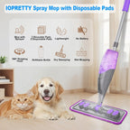 Spray Mops for Floor Cleaning with Washable and Disposable Pads, Refillable Bottle for Hardwood Tile Home Kitchen