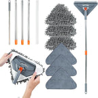 Adjustable Long Handle Wall Mop & Baseboard Cleaner for Multi-Surface Wet/Dry Cleaning - Home Use