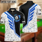 BlueJose Billiards 8 Ball & 9 Ball Scratched Personalized Name 3D Shirt