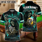 BlueJose Billiards Green Reaper Personalized Name, Team Name Unisex Shirt