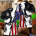 BlueJose Billiards Skull USA Flag Personalized 3D Shirt
