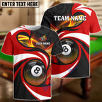 BlueJose Billiards Vortex Personalized Name, Team Name Unisex Shirt
