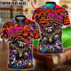 BlueJose Billiards Ball 8 Hip Hop Bear Graffiti Style Personalized Name Shirt (4 Colors)