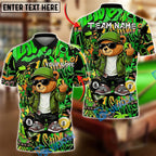 BlueJose Billiards Ball 8&9 Cool Bear Street Graffiti Billiards Urban Style Personalized Name Shirt (4 Colors)