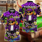 BlueJose Billiards Ball 8&9 Cool Bear Street Graffiti Billiards Urban Style Personalized Name Shirt (4 Colors)