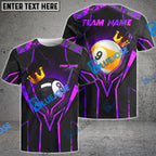 BlueJose Billiards King 8 Ball & 9 Ball Personalized Name, Team Name Shirt (4 Colors)