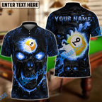 BlueJose Billiards Ball 9 Hell Flame Skull Personalized 3D Shirt (4 Colors)