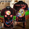 BlueJose Billiards Ball 9 Hell Flame Skull Personalized 3D Shirt (4 Colors)