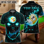 BlueJose Billiards Ball 9 Hell Flame Skull Personalized 3D Shirt (4 Colors)