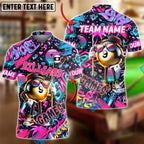 BlueJose Billiards 9-Ball Graffiti Game Character Personalized Name Shirt (4 Colors)