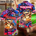 BlueJose Billiards Graffiti Cool Monkey 9 Ball Character Personalized Name Shirt (4 Colors)