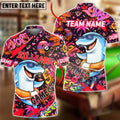 BlueJose Billiards Graffiti Cool Dolphin 8 Ball Character Personalized Name Shirt (4 Colors)