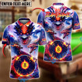 BlueJose Billiards 8-Ball Dragon Inferno Personalized Name, Team Name Unisex Shirt