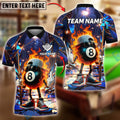 BlueJose Billiards 8 Ball Cosmic Personalized Name, Team Name Unisex Shirt (4 Colors)