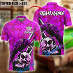 BlueJose Billiards Ball 8 Pool Raven Skull Personalized Name Shirt (4 Colors)