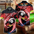 BlueJose Billiards Germany Flag 8 Ball Red Lightning Swirl Personalized Shirt