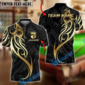 BlueJose Billiards 8 Ball Golden Tribal Crown Personalized Name, Team Name Unisex Shirt (4 Colors)