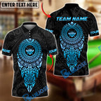 BlueJose Billiards 8 Ball Sport Aztec Mandala Pattern Personalized Name, Team Name Unisex Shirt (4 Colors)