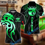 BlueJose Billiards 8 Ball Sport Dragon Crown Tribal Personalized Name, Team Name Unisex Shirt (4 Colors)
