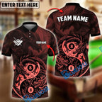 BlueJose Billiards Yin And Yang Ball 8 Dragon Personalized Name Shirt (4 Colors)