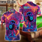 BlueJose Billiards Neon 8-Ball Pool King Personalized Name, Team Name Unisex Shirt