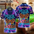 BlueJose Billiards Pool & Beer That‚Äôs Why I‚Äôm Here Neon Customized Name, Team Name 3D Shirt