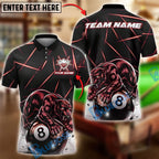 BlueJose Billiards Black Panther Power 8 Ball Customized Name, Team Name 3D Shirt (6 Colors)