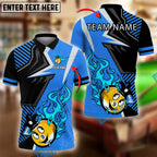 BlueJose Billiards Ball 9 Pool Funny Blazing Strike Personalized Name & Team Name Shirt (4 Colors)