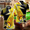 BlueJose Billiards Ball 9 Pool Funny Blazing Strike Personalized Name & Team Name Shirt (4 Colors)