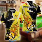 BlueJose Billiards Ball 9 Pool Funny Blazing Strike Personalized Name & Team Name Shirt (4 Colors)
