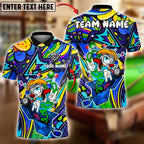 BlueJose Billiards 8 Ball Clown Cartoon In Secret Box Personalized Name, Team Name Unisex Shirt (4 Colors)