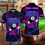 BlueJose Billiards Neon Billiards 'Give Me a Shoot' 8-Ball Funny Personalized Name Shirt (4 Colors)