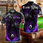 BlueJose Billiards 8 Ball Black Horse Personalized Name, Team Name Unisex Shirt (4 Colors)