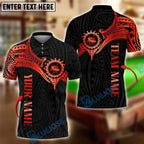 BlueJose Billiards Golden Tribal Pattern Personalized Name Shirt (4 Colors)