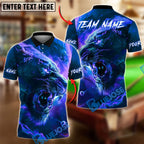 BlueJose Billiards 8 Galaxy Lion Personalized Name, Team Name Unisex Shirt (4 Colors)