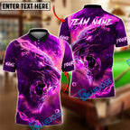 BlueJose Billiards 8 Galaxy Lion Personalized Name, Team Name Unisex Shirt (4 Colors)
