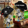 BlueJose Billiards Ball 8 Maori Warrior Tribal Gold Personalized Name, Team Name Unisex Shirt (4 Colors)