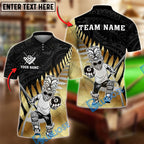 BlueJose Billiards Ball 8 Maori Warrior Tribal Gold Personalized Name, Team Name Unisex Shirt (4 Colors)