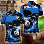 BlueJose Billiards Ball 8 Grunge And Abstract Pattern Personalized Name, Team Name Unisex Shirt (4 Colors)